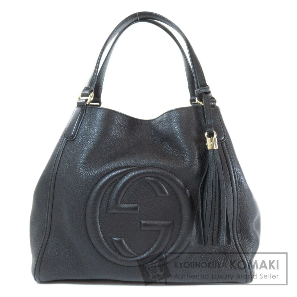 Gucci Soho shoulder bag prominent interlocking G Black